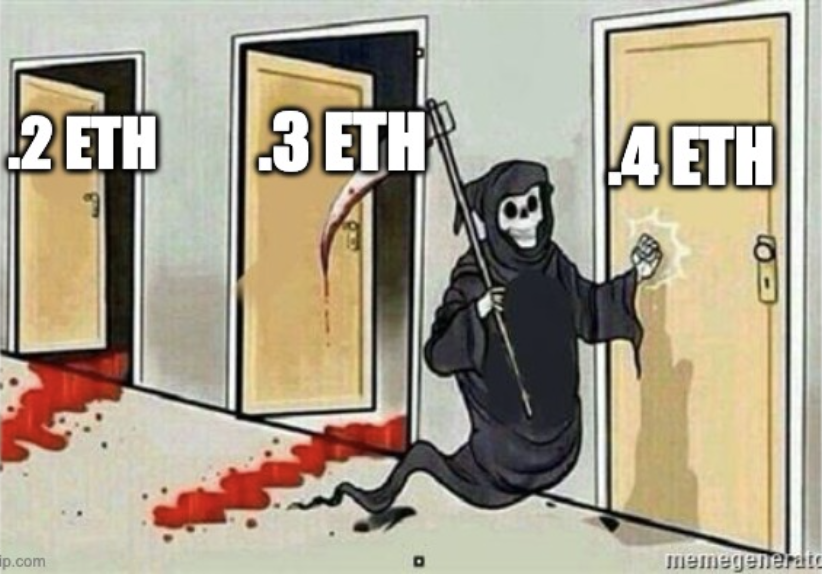 DegeneracyNFT's tweet photo. We just hit .3 Eth floor on @DegeneracyNFT! Are you in yet? 💀

Share your #DoD cards and #DoDAC pieces in the comments. 
.4 Eth here we come! 

Collection: https://t.co/U06Eyg8EBP https://t.co/gupklhQBAj