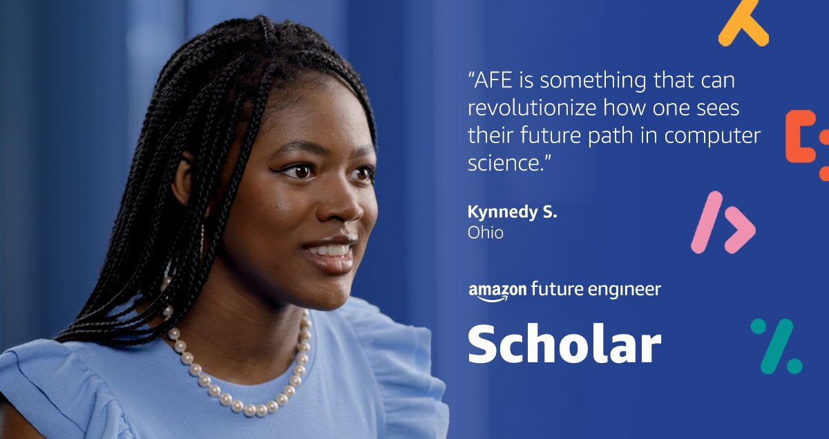 FIRSTweets's tweet photo. The @amazon Future Engineer Scholarship is open &amp; there is still time to apply! The Scholarship awards 400 high school seniors with a $40,000 scholarship for college, plus a guaranteed paid internship at Amazon. Applications close 1/20/23. Learn more: https://t.co/nknwhxoPMB https://t.co/sGYzSUGvlg