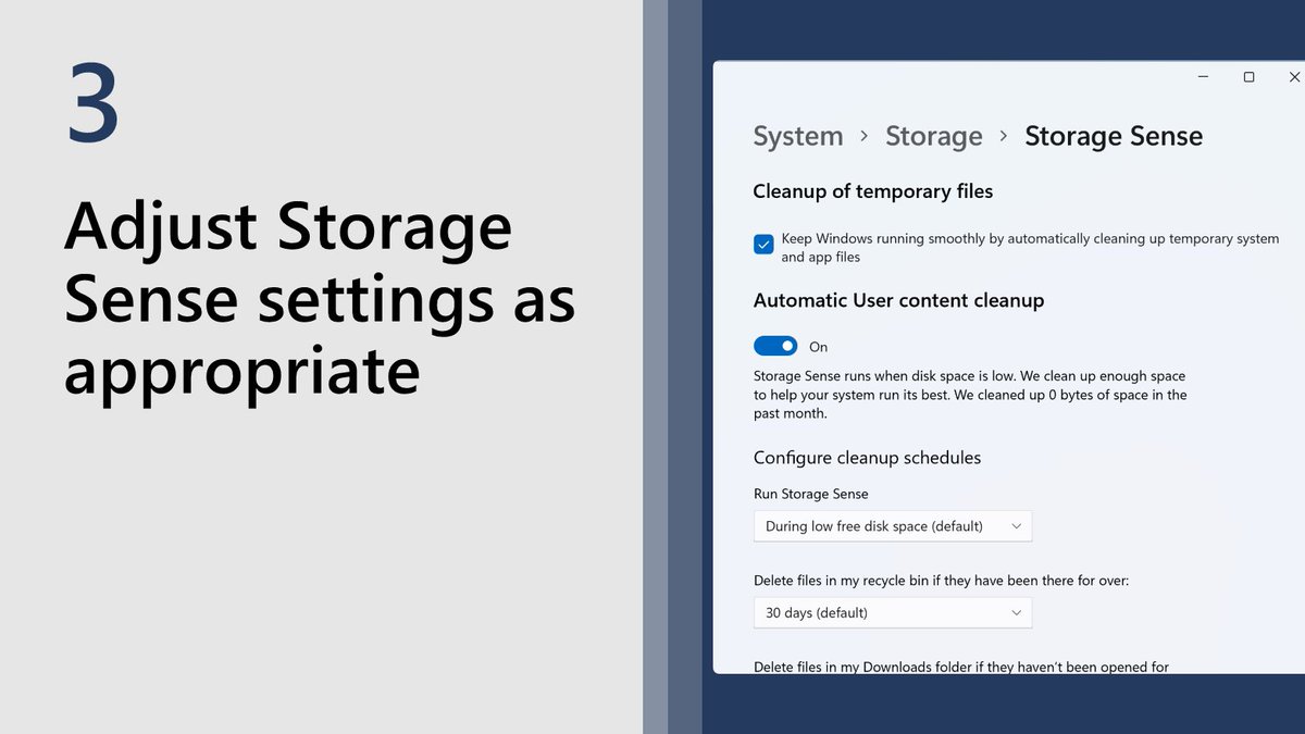 Microsoft Support on Twitter "Storage Sense can free up drive space by