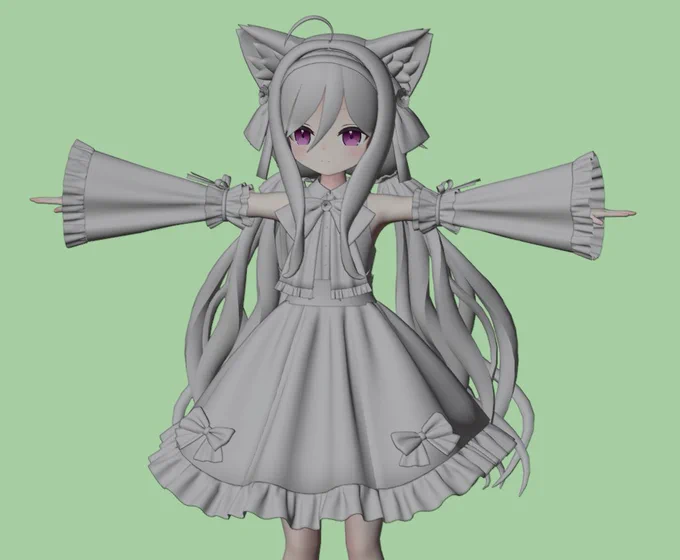 制作中のアバター!名前はまだ決めかねてる 