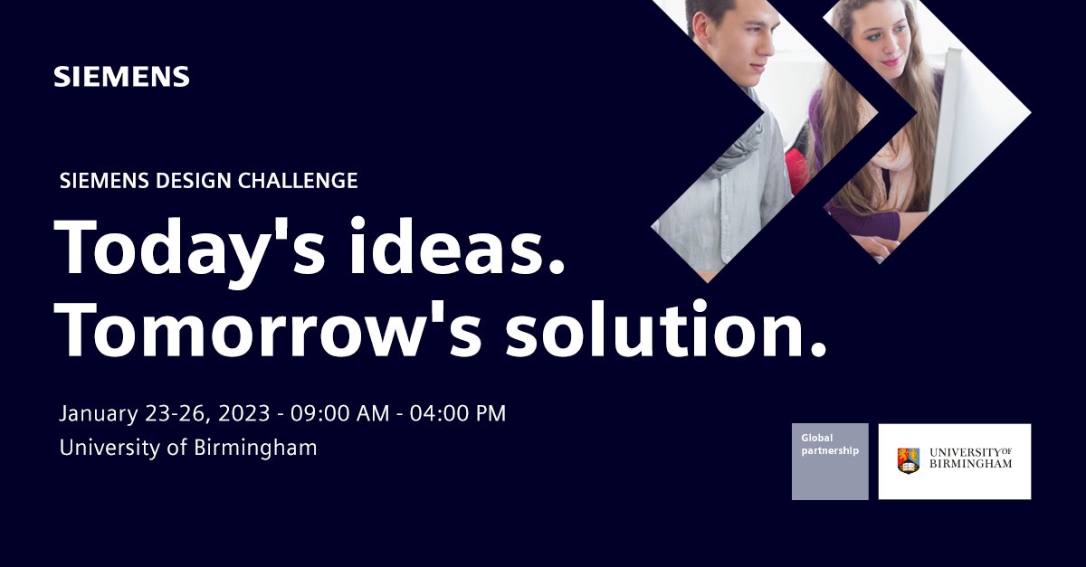 SiemensSW_UK (@siemenssw_uk) on Twitter photo We're partnering with <a href="/unibirmingham/">Uni of Birmingham</a> for our 2nd annual #SolidEdgeDesignChallenge, a 4-day bootcamp where students will put their entrepreneurial skills to the test to design a prototype using Solid Edge software from <a href="/siemenssoftware/">Siemens Digital Industries Software</a>. bit.ly/3k4xe4b We're partnering with <a href="/unibirmingham/">Uni of Birmingham</a> for our 2nd annual #SolidEdgeDesignChallenge, a 4-day bootcamp where students will put their entrepreneurial skills to the test to design a prototype using Solid Edge software from <a href="/siemenssoftware/">Siemens Digital Industries Software</a>. bit.ly/3k4xe4b