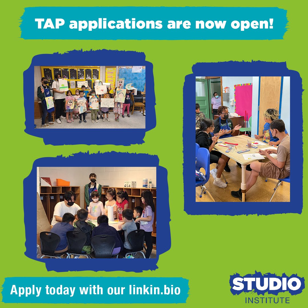 The Teen Apprenticeship Program is for teens who are interested in careers in the arts/education. Teens will work under the guidance of an artist in the spring and upon completion of the program will lead children in art classes this summer! 

Apply here: 
studioinstitute.submittable.com/submit/243468/…