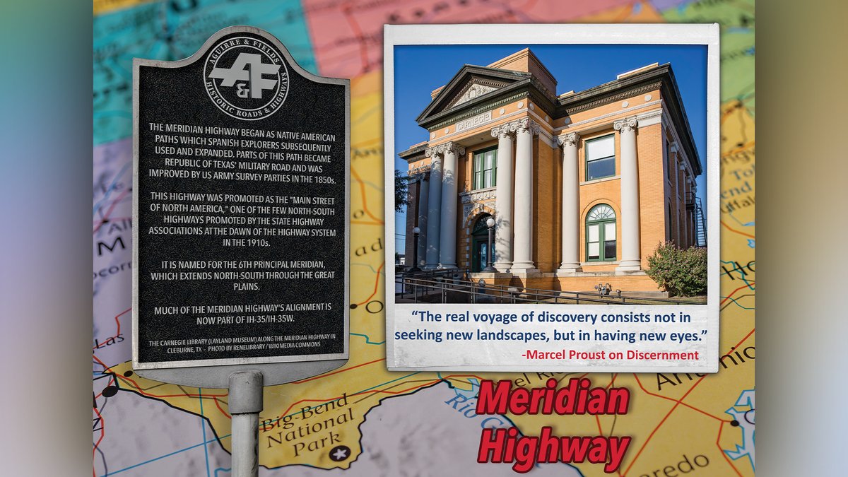 AguirreFields's tweet photo. In this month’s view along historic roadways, we are featuring the Meridian Highway. Read more about this and other historic roadways in your 2023 #CharacterCalendar. 
#AguirreFields https://t.co/8U1Fl30ZXb