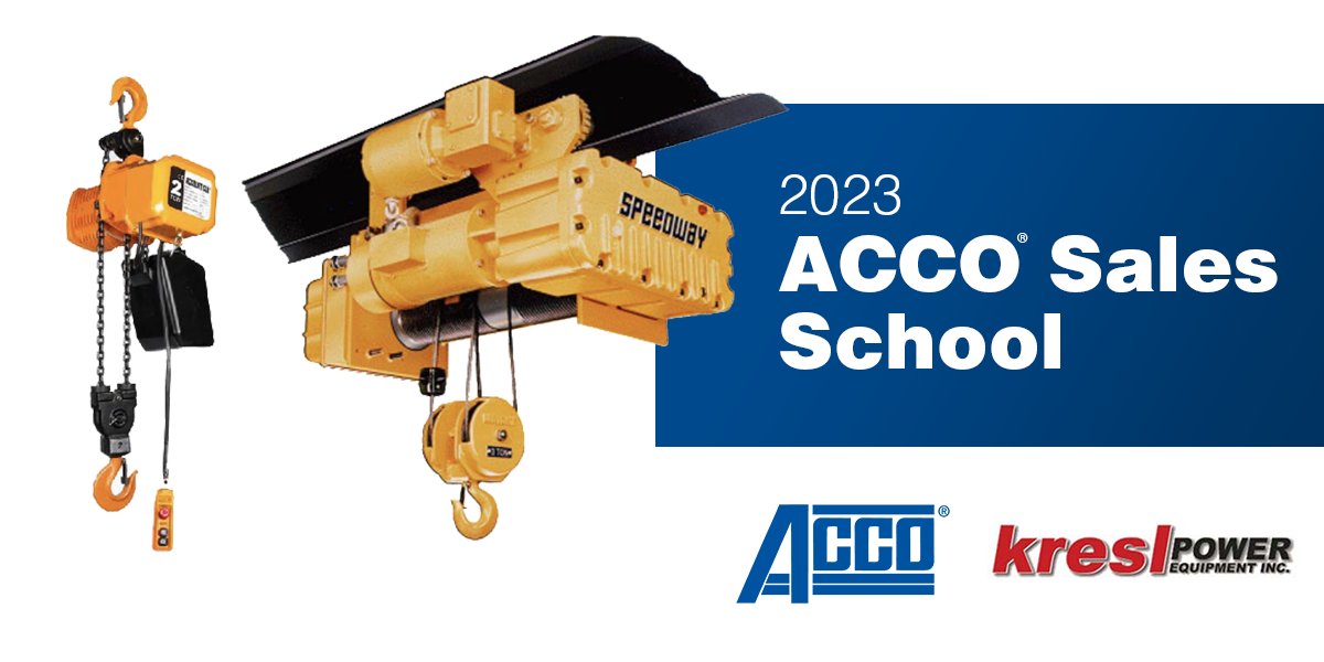 We are pleased to announce the reintroduction of our ACCO Sales School, hosted by Kresl Power, in Batavia, IL. The first class of the year will be held on March 22-24, 2023. Learn more and register today: hubs.li/Q01x9Npc0

#acco #accomhs