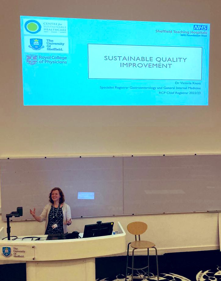 VictoriaKnott1's tweet photo. Enjoyed delivering a #susqi workshop to Phase 4b med students @sheffielduni this morning with @HoneySmith63. Fantastic input from all the students in the design and measurement of sustainable QI. Special thanks to all the small group facilitators! @SusHealthcare @RCPhysicians https://t.co/XgTgT0qoBr