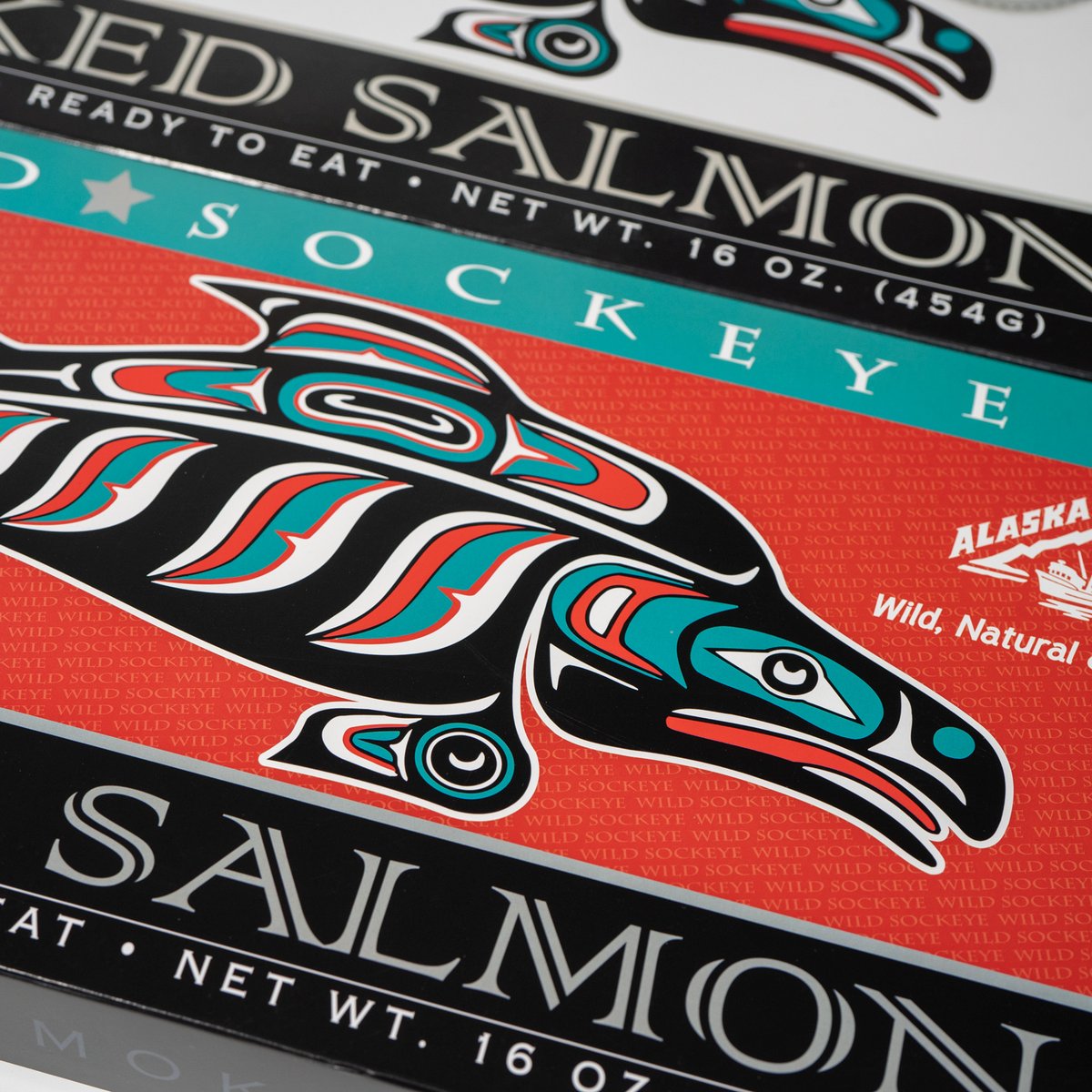 Rayacom's tweet photo. Just got our new Smoke Salmon packaging and the printing quality is 🔥🔥🔥 Vibrant colors and crisp lines make this packaging pop. Can't wait for you all to try our delicious Smoke Salmon and see the packaging in person. #smokesalmon #packaging #quality #foodie https://t.co/aOMjGpL9ac