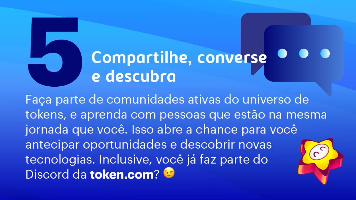 tokencom_br's tweet photo. 📢 Expresse sua visão e conheça outras perspectivas sobre o mercado. Assim, você consegue testar crenças e aprender com outras trajetórias. Você já pode começar hoje: faça parte do Discord e do Telegram da https://t.co/sKt4GLA9VL! https://t.co/dmEyoH7tl3 (7/7) https://t.co/7XZrCGqnnC
