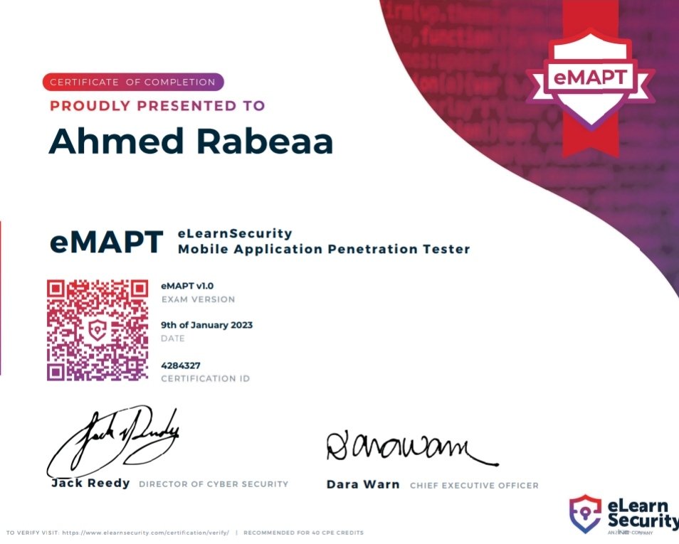 I am happy to announce that I am now officially eMAPT certified 
Thanks @eLearnSecurity