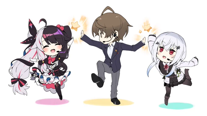 にじさんじ歌謡祭2022、撮影NGだったのでDAY2の大好きなワンカット描いた(VtLの手を合わせた～の部分)#SMC組 