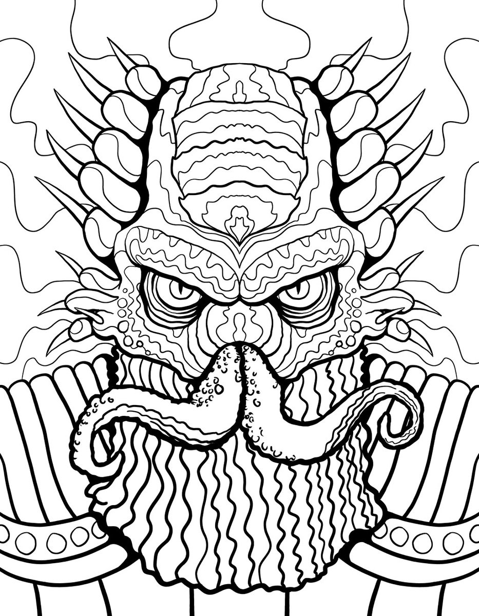 JoeAbboreno's tweet photo. Some samples from my recent coloring book release, "We Come In Peace" #Coloring #coloringbook #spacealiens https://t.co/RvobPECUNF