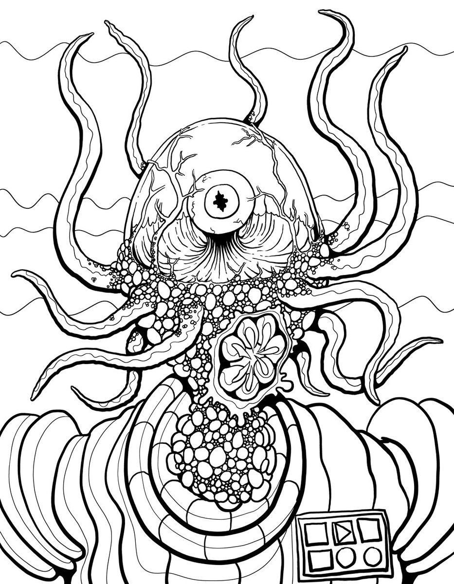 JoeAbboreno's tweet photo. Some samples from my recent coloring book release, "We Come In Peace" #Coloring #coloringbook #spacealiens https://t.co/RvobPECUNF