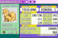 NesuimaruVul's tweet image. Everytime I get a Vulpix and it is a girl, I have Her Kushina. Yes, I am a Dweeb #Kushina#EmeraldaAgain #Ninetails #PokemonEmerald #MtPyre #Bold