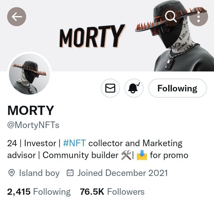 jylim25's tweet photo. @MortyNFTs Done ✅
RT + Like + Follow with 🔔 https://t.co/IWkvPjybDh