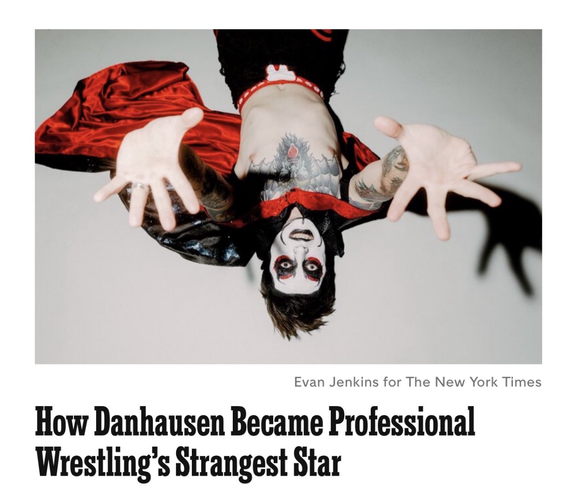 DanhausenAD's tweet photo. The @nytimes has a blurb (full articlehausen) about Danhausen written by @DangerBrooks. 

https://t.co/N7RHlAkRG4 https://t.co/l7ny7Z7u79