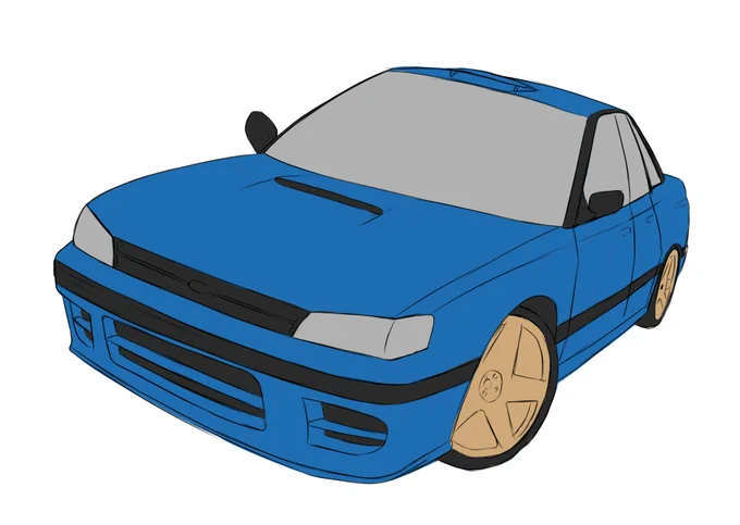 未完成ですが #車ってコーナーで荷重かかってる瞬間が一番カッコイイんじゃないか説 