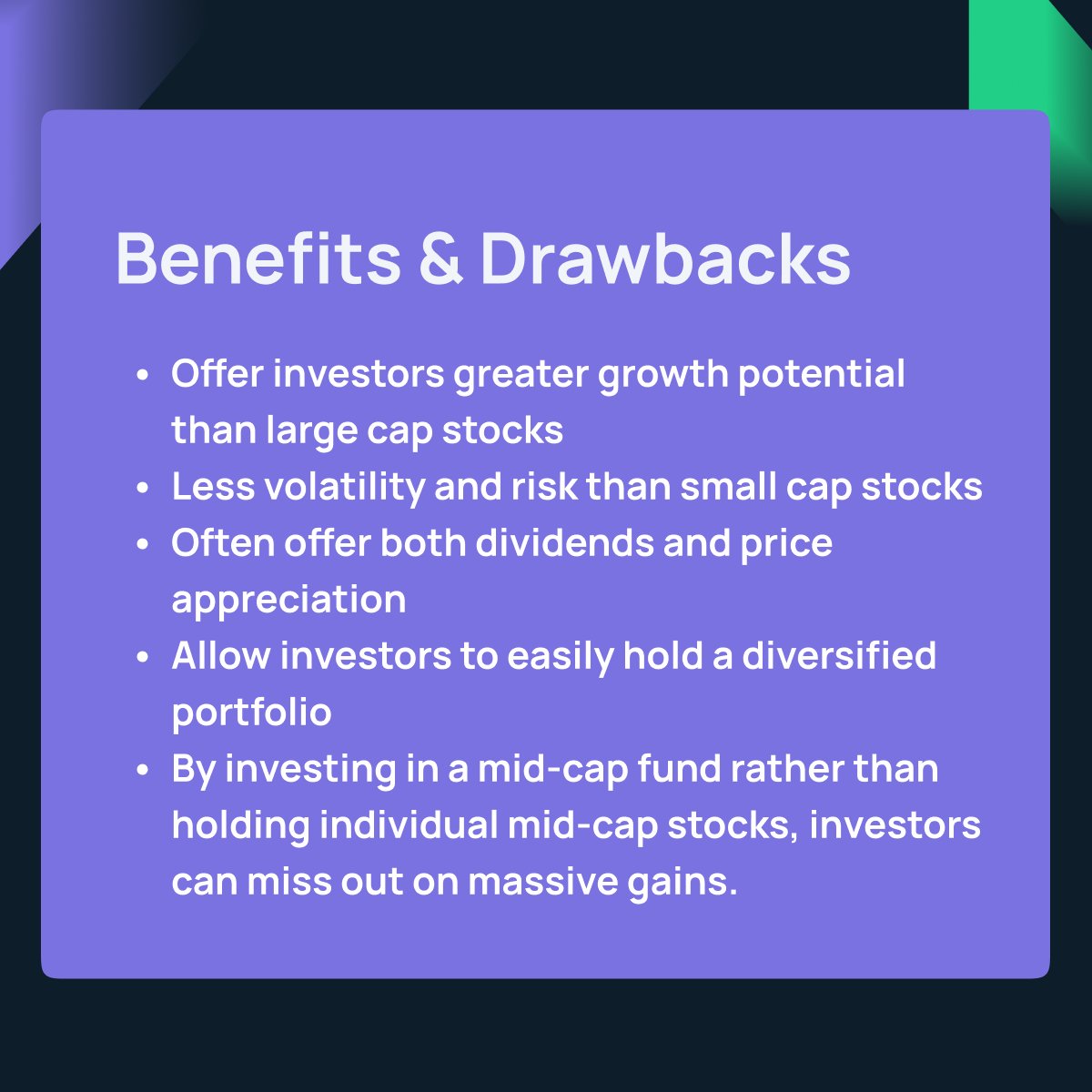 Term of the week: Mid-Cap Fund 📗 Find out below what it is, benefits &amp; drawbacks 👇 

source: investopedia.com, businessinsider.com 
68.61% of retail CFD accounts lose money.