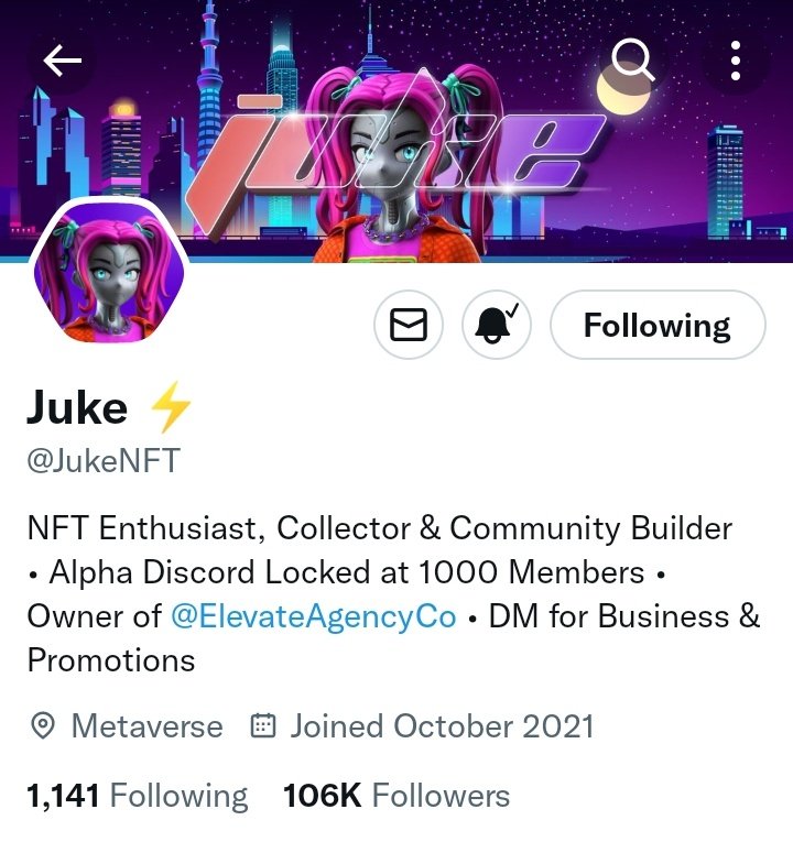 jylim25's tweet photo. @JukeNFT Done ✅
RT + Like + Follow with 🔔 https://t.co/RvZfj4HKDm