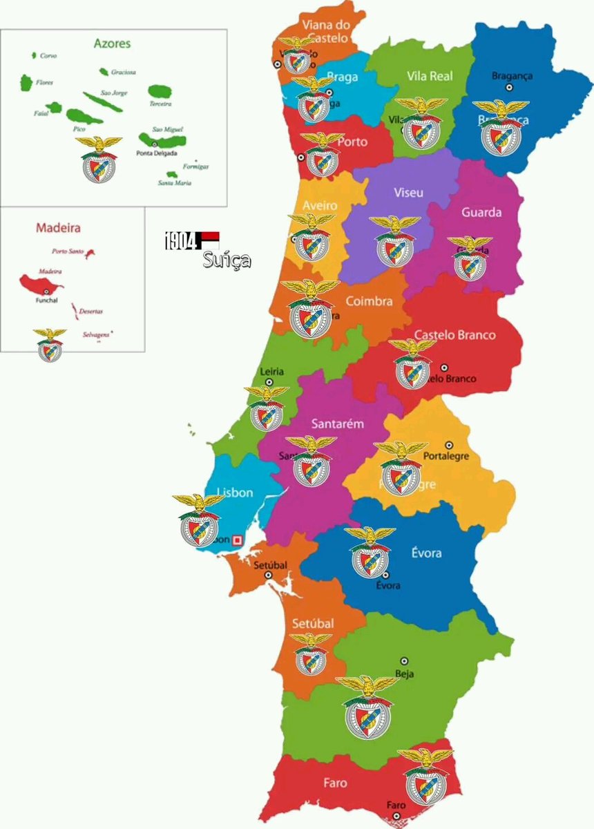 Clube com mais adeptos por distrito....