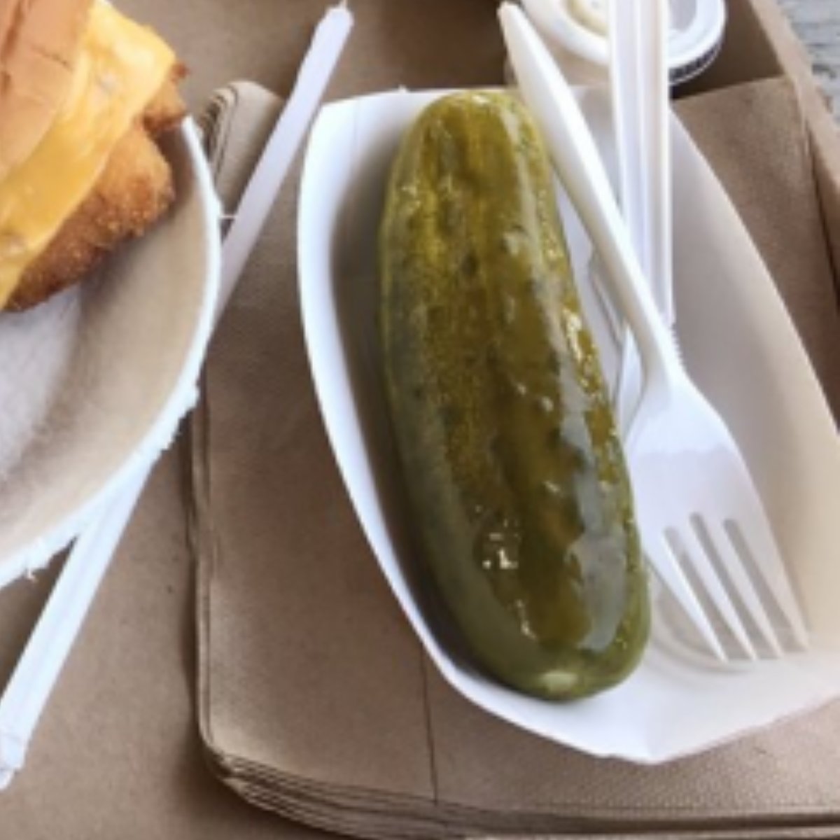 RudysDriveInNY's tweet photo. Everything tastes better with a juicy pickle. Which #seafood meal will you choose to accompany this side? https://t.co/vsM6w25u3s
