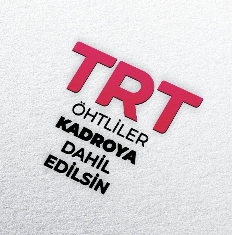 Sayın cumhurbaşkanım Trt de çalışan ÖHT li personel de KADRO kapsamına alınmak istiyor <a href="/RTErdogan/">Recep Tayyip Erdoğan</a> <a href="/fahrettinaltun/">Fahrettin Altun</a> <a href="/omerrcelik/">Ömer Çelik</a> <a href="/Mustafa_Destici/">Mustafa Destici</a> <a href="/dbdevletbahceli/">Devlet Bahçeli</a> <a href="/vedatbilgn/">Vedat Bilgin</a> <a href="/zahidsobaci/">Zahid SOBACI</a> <a href="/NumanKurtulmus/">Numan Kurtulmuş</a>
