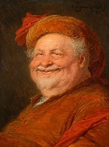 HumorArtsMuseum's tweet photo. Falstaff

Edouard von Grutzner, 1921, Oil on canvas

Born to a noble family near Prussia, von Grutzner - a German painter and art professor - was noted for his richly humane portraits of Monks, especially those engaged in drinking.  He was one of Munich's leading genre painters. https://t.co/kGewykXgQD