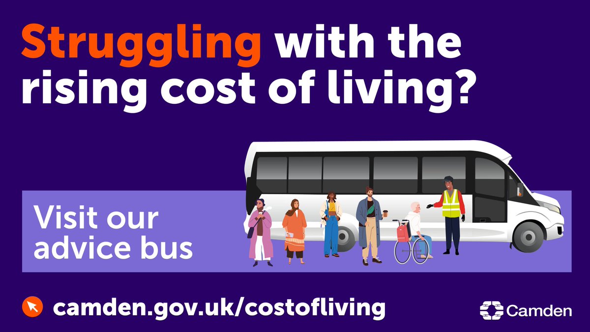 📍Tomorrow (24 Jan), 11am-3pm, our cost of living advice bus will be at <a href="/QCCA_ltd/">Queen's Crescent Community Association</a>’s car park (accessed via Ashdown Crescent NW5 4QE)

📍Next Wed (1 Feb), 11am-3pm, we’ll be in Kentish Town at @NW5Project’s Play Hut, Islip Street NW5 2TU 

Everyone welcome – come along for a chat.