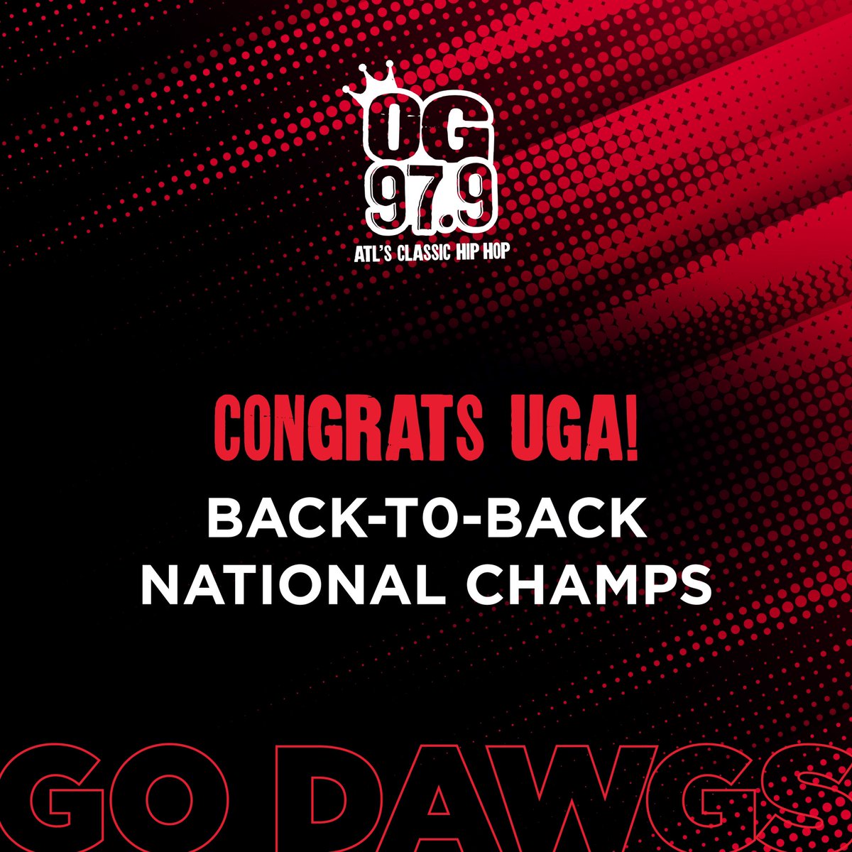 They have done it again! 🐶 Congratulations to the BACK-TO-BACK National Champs! 🏈🏆 #GoDawgs