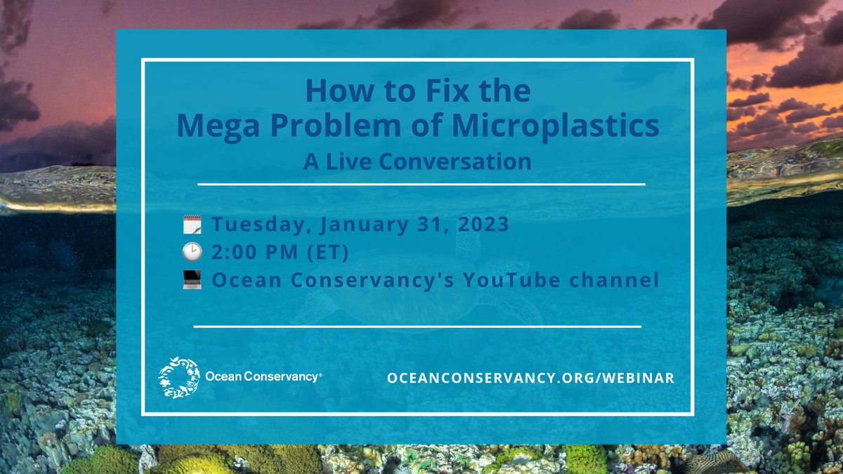 Mark your calendars! <a href="/OurOcean/">Ocean Conservancy</a> is sitting down live with journalist and author <a href="/mrMattSimon/">Matt Simon</a> to discuss his book "A Poison Like No Other" and the dangers of microplastics to our ocean. 

Have questions for our experts? Drop them below in the replies! 👇