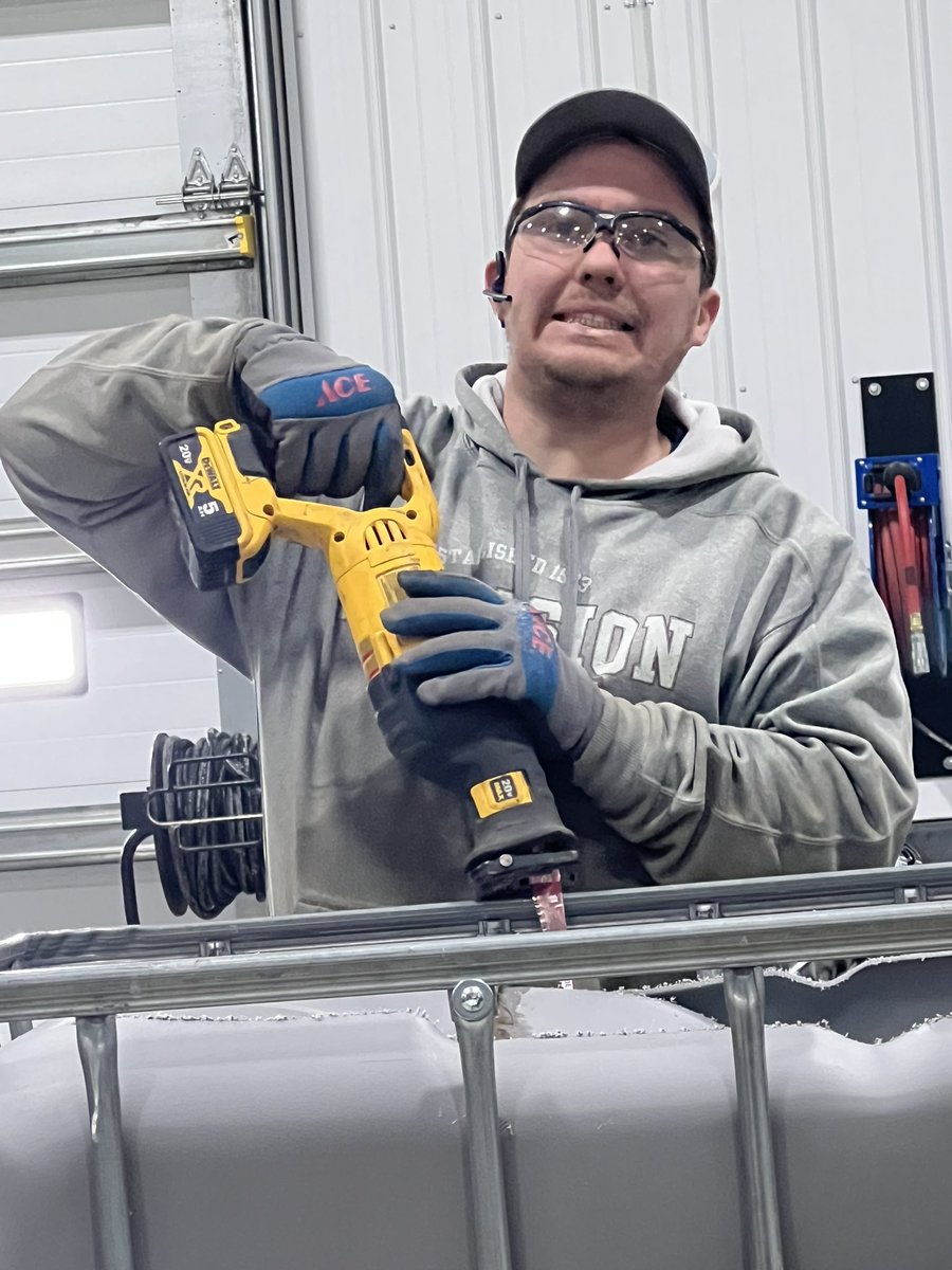 RSPrecisionIA's tweet photo. Shoutout to employee of the month Troy!  He puts his pants on just like the rest of us, then he puts on his safety gear and whoops ass. https://t.co/rmuUsFOM3T