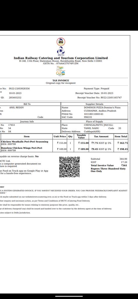 SwamySydugari's tweet photo. I have ordered food in #IRCTC mobile app in #Dominos I have received a mail that food was delivered but even I don't recieved food..nd even they are not responding 🤧🤧#v6 #tv9 #IRCTC #IndianRailways #dominoscuddapa #cuddapah #kadapa  #irresponsibleirctc https://t.co/vSVDIBS7mj