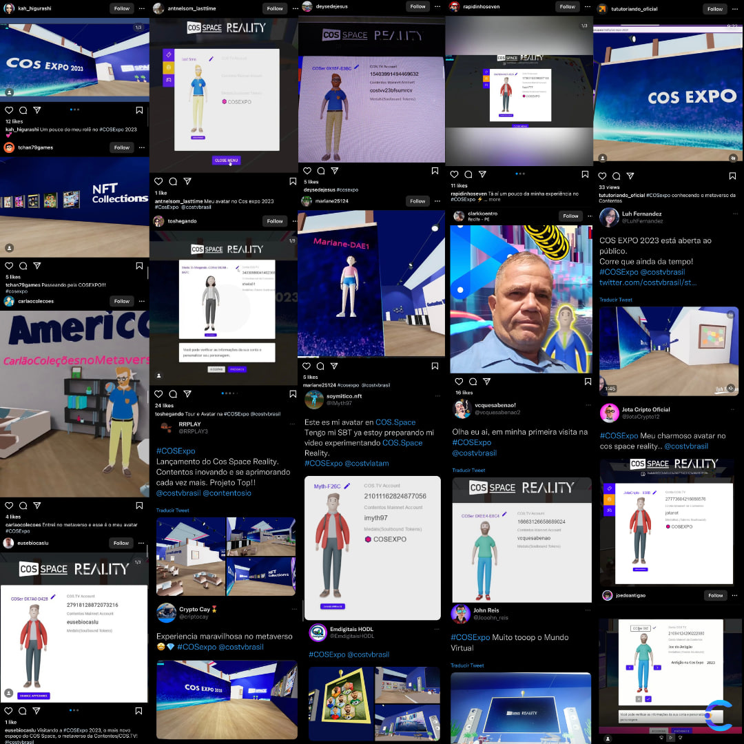 ContentosBrasil's tweet photo. Estas são algumas das participações na #COSExpo
Obrigado a todos pela participação💙
Lista de vencedores: https://t.co/pBiGiYCp0T
Todos os vencedores, enviem seu @ do Twitter ou Instagram + seu UID abaixo desta postagem do Telegram ☝️ https://t.co/I40dHXlzyw