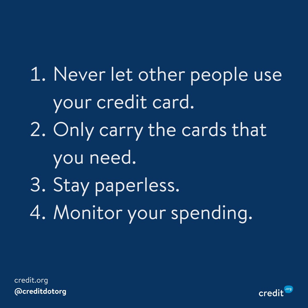 CreditDotOrg's tweet photo. The key to avoiding credit card fraud is to be proactive! 

1. Never let other people use your credit card.
2. Only carry the cards you need.
3. Stay paperless where possible.
4. Monitor your spending.

Click the link to learn more!

https://t.co/WW1ySwxgKs

#credit #creditfraud https://t.co/yKhCnijTpP