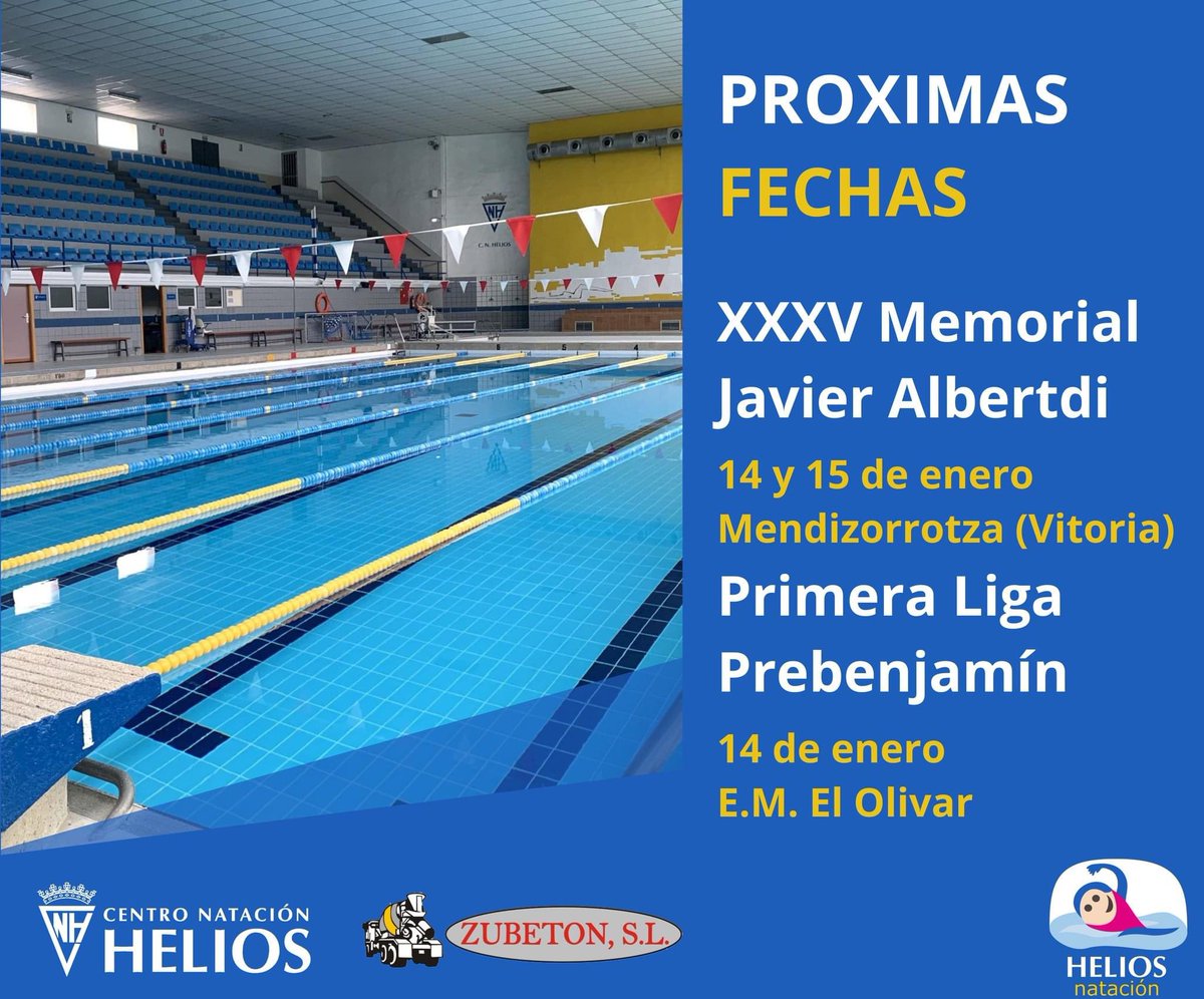 NatacionCNH's tweet photo. 🏊‍♂️ Parte de nuestros nadadores de las categorías alevín, infantil, junior y absoluto se trasladan a Vitoria para competir en el XXXV Memorial Javier Alberdi.

🦈 Los más pequeños de la sección se estrenan en competición en la Primera Liga Benjamín de la temporada, E.M. El Olivar. https://t.co/bNf4olrwGR