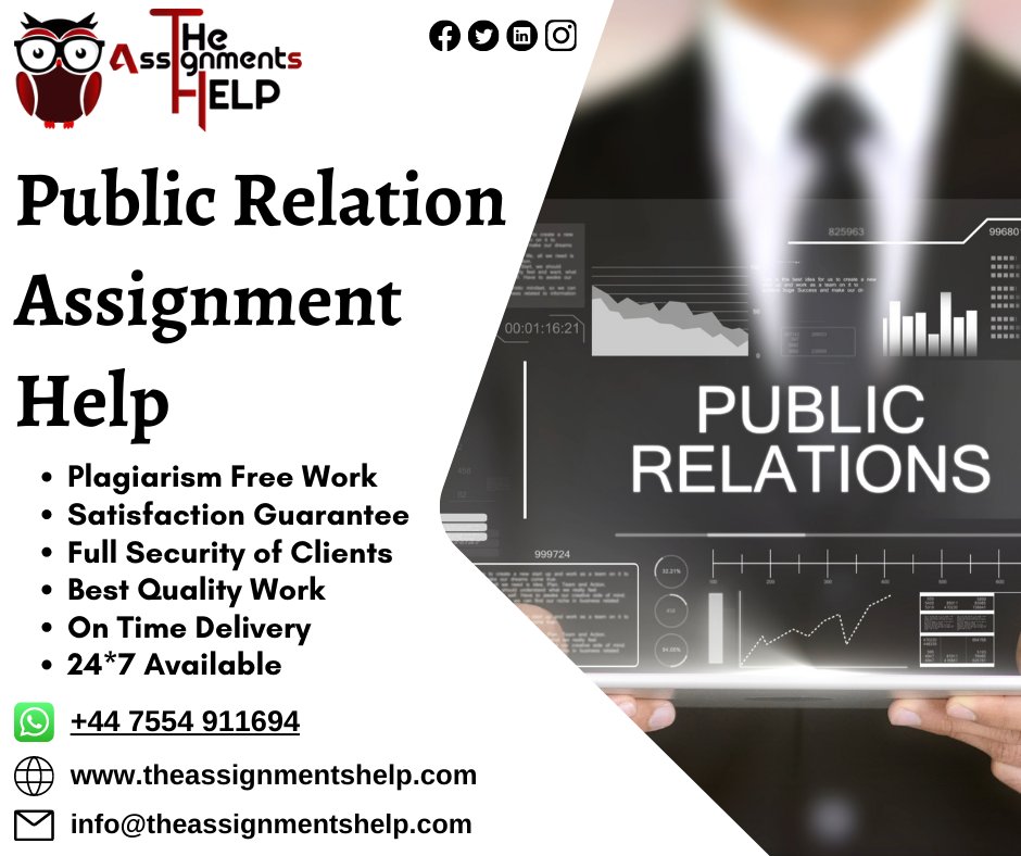 tasignmentshelp's tweet image. Be confident! Because you choose our Public Relations Assignment Help Services
Order Your Task Now.
#publicrelationsassignment #publicrelationsassignmenthelp #publicrelationshomeworkhelp #assignmenthelp #publicrelationsassignmentexpert #theassignmentshelp