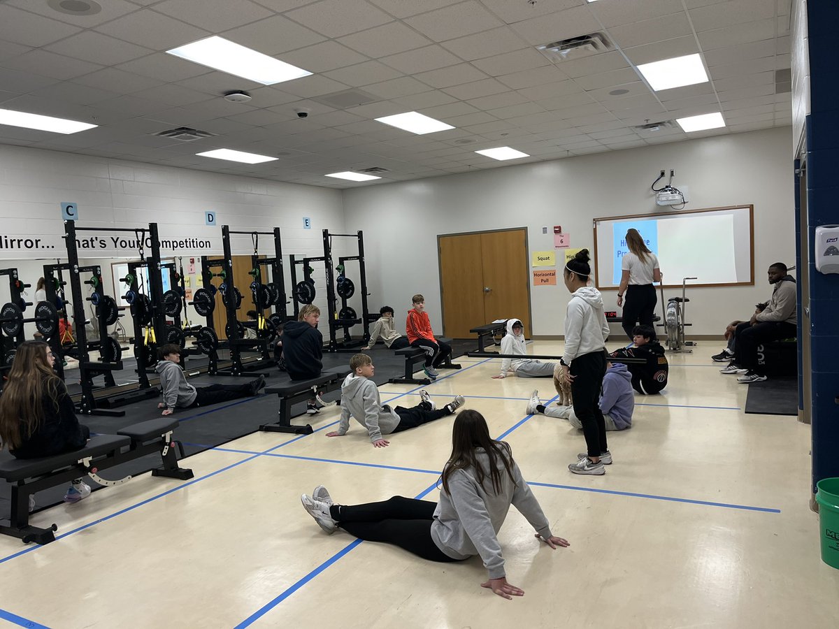 LPSHealth_PE's tweet photo. Foundations of Strength, Movement and Mobility pilot at Mickle is underway! Students working on hip hinge before the WOD! #LPSStrength #MickleMissiles #LPSPhysEd https://t.co/7TtupjJ9lG