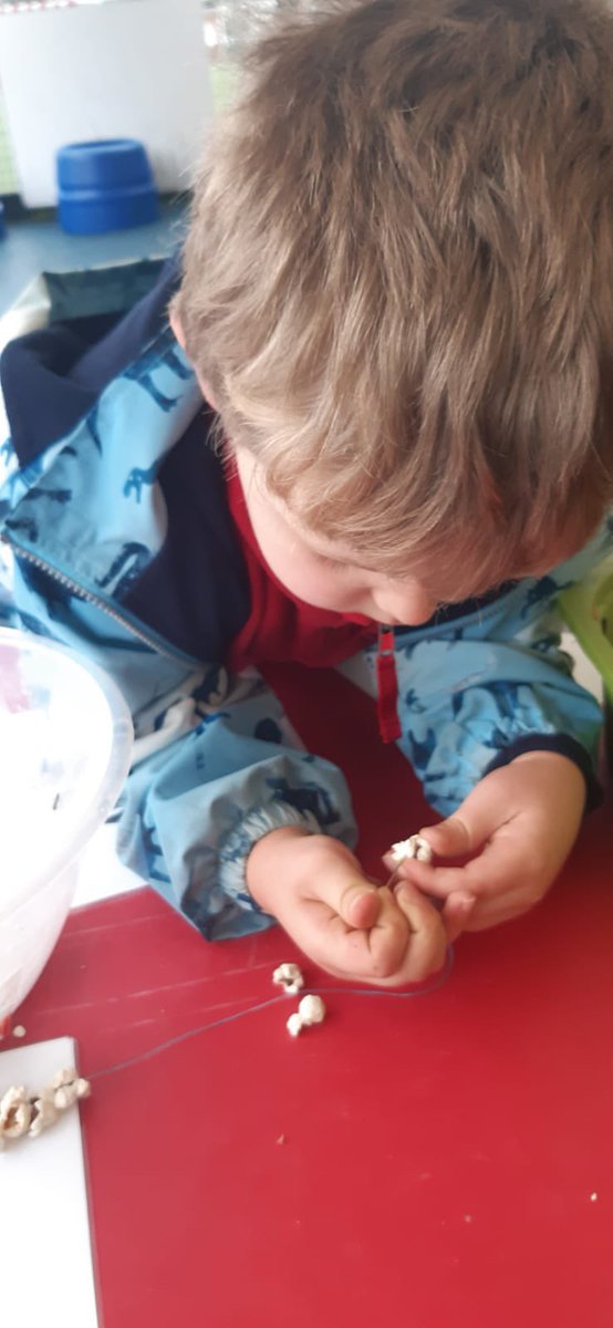LEOforestschool's tweet image. At Forest School today the children @CCIacademy have been learning the names of the common garden bird’s. We had fun making sticky bird feeders using seeds and fat as well as popcorn chains.
#BigSchoolsBirdwatch #RSPB_learning 🐦🦜