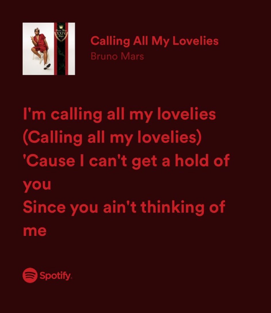 PlaylistsLife's tweet photo. #LoveToday #song #lyrics #calling #brunomars #Bruno https://t.co/hpeIxLl45Y