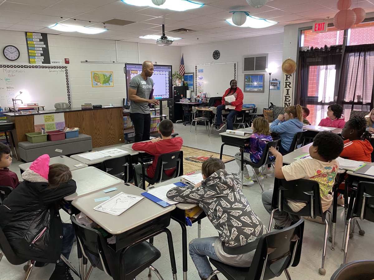 GreatDayatSJ's tweet photo. We had a FANTASTIC visit with author, Stan Tucker, this morning!  He shared his journey as an author and encouraged our students to work hard, be kind, and follow their dreams.  #greatdayatsj #successatjcss https://t.co/pOrJcIEc8p