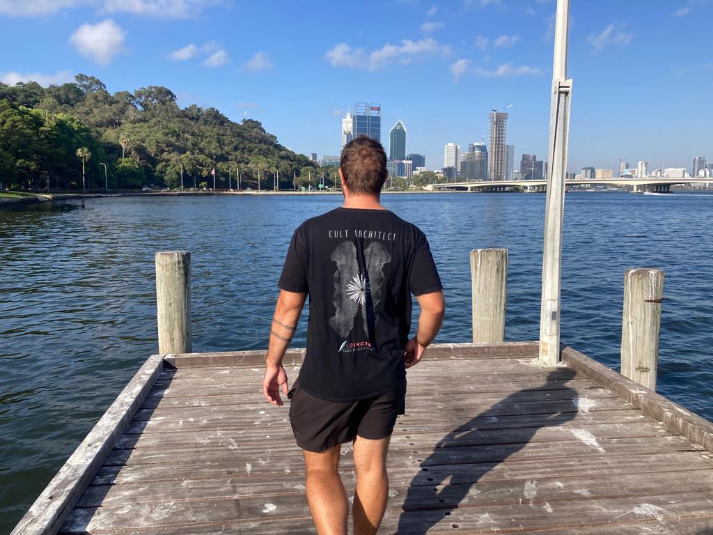 BlckBeaconSound's tweet photo. Cult Architect merch looking boss over in Aussie sunshine; Perth to be exact!! 😍🔆🙌

This awesome design created by talented @CINCTABRAND for ltd t-shirts &amp; tote bags in conj w/ @CultArchitect #Ascension [EP] on BBS in August last yr.

OUT NOW > 

https://t.co/iSECrzV1kk https://t.co/Cp6nqdaloM