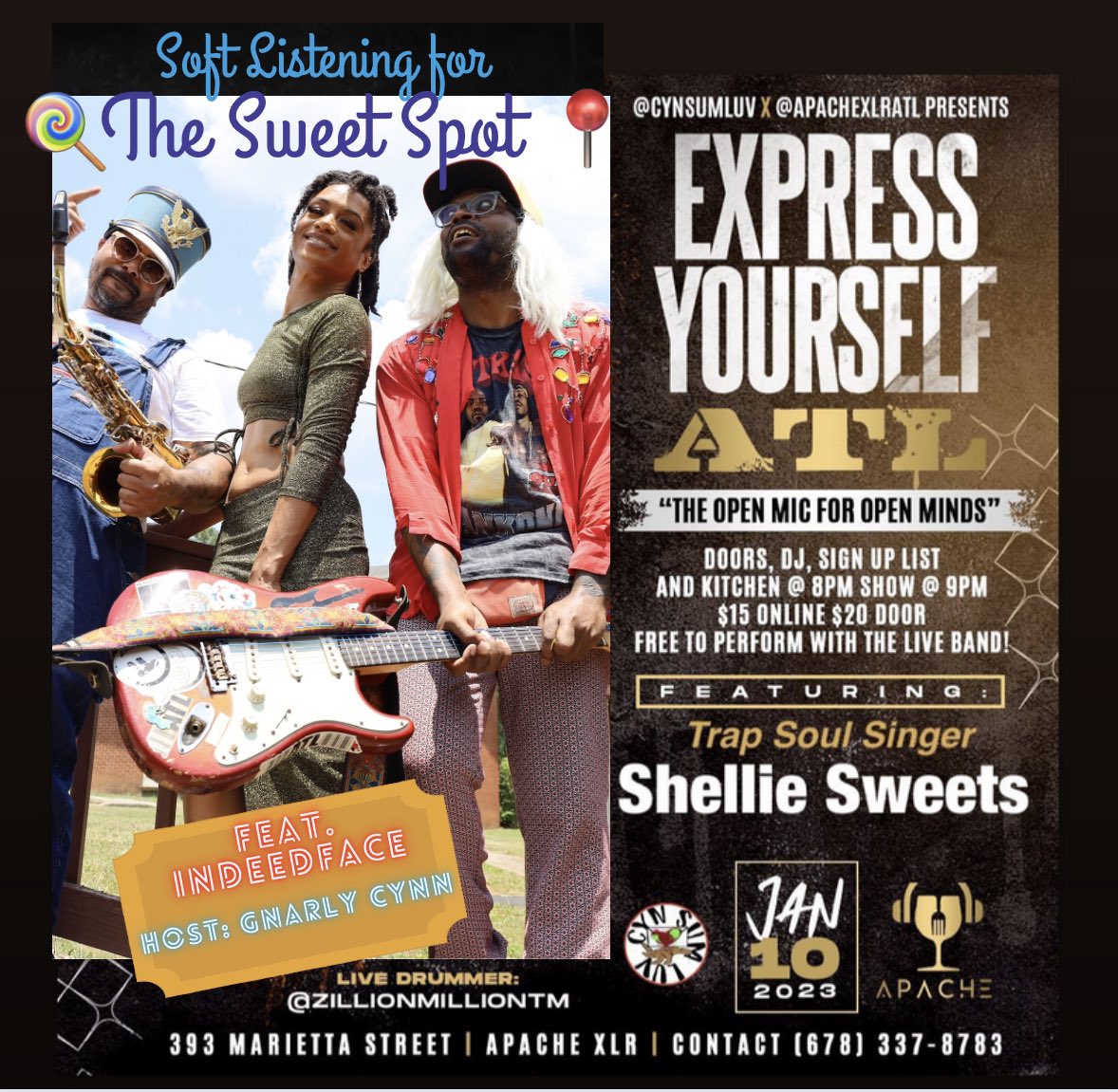 ShellieSweets's tweet image. Show tonight w myself &amp;amp; @GORiCKYGOGuitar @WaltLive 🍭📍 #ApacheCafe 9pm #LinkinBio for $5off ticket.