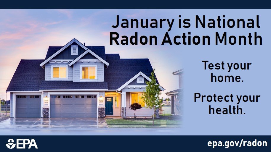It's #NationalRadonActionMonth! #radon is leading cause of lung cancer for nonsmokers & exposure to radon gas causes more than 20k deaths/year. Kids can be exposed through indoor air & are more vulnerable- smaller lungs, more breathing & up to 70% more time indoors than adults!