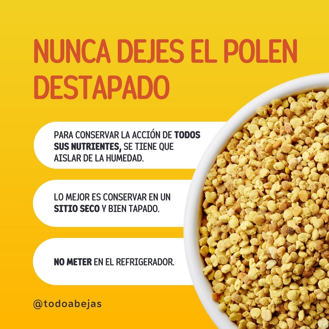 ¿Sabes como conservar el #polen de abejas?, aquí te compartimos el dato. #apicultura #Peru
