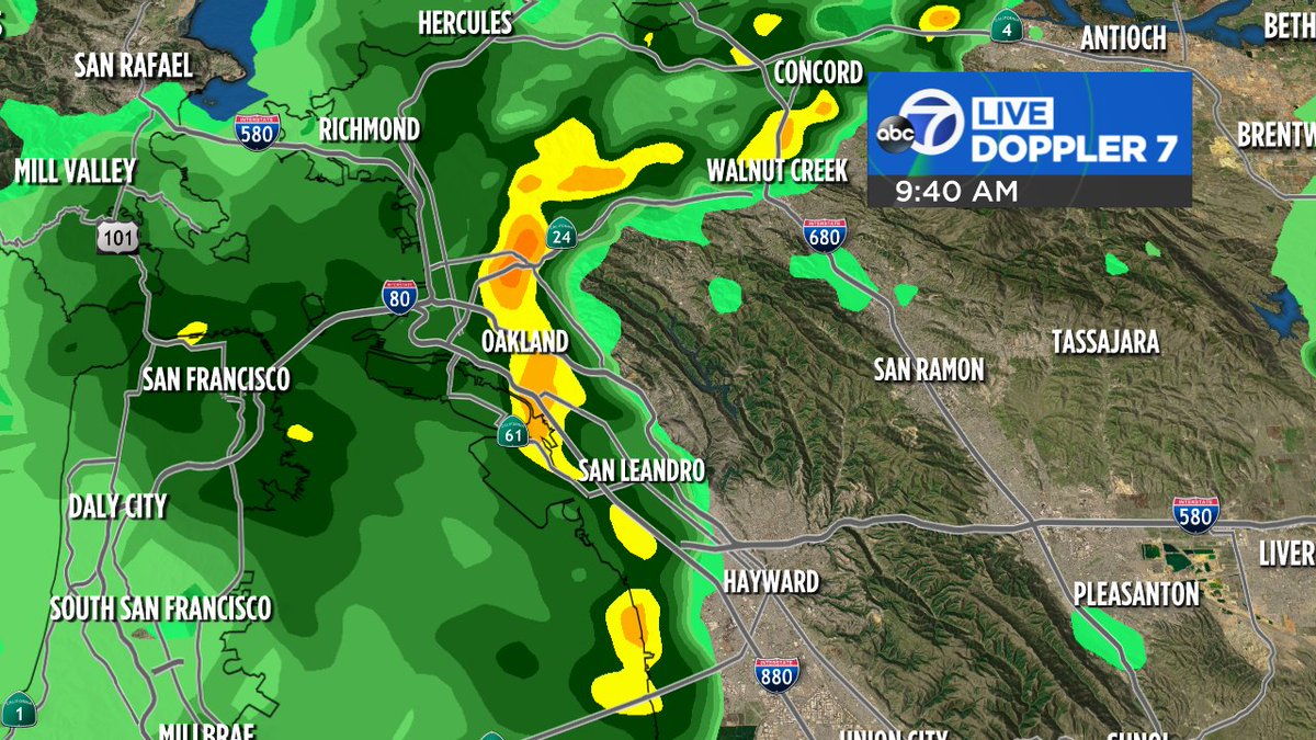 Heads up East Bay you are about to get smacked with heavy rain, strong winds, possible hail and lightning