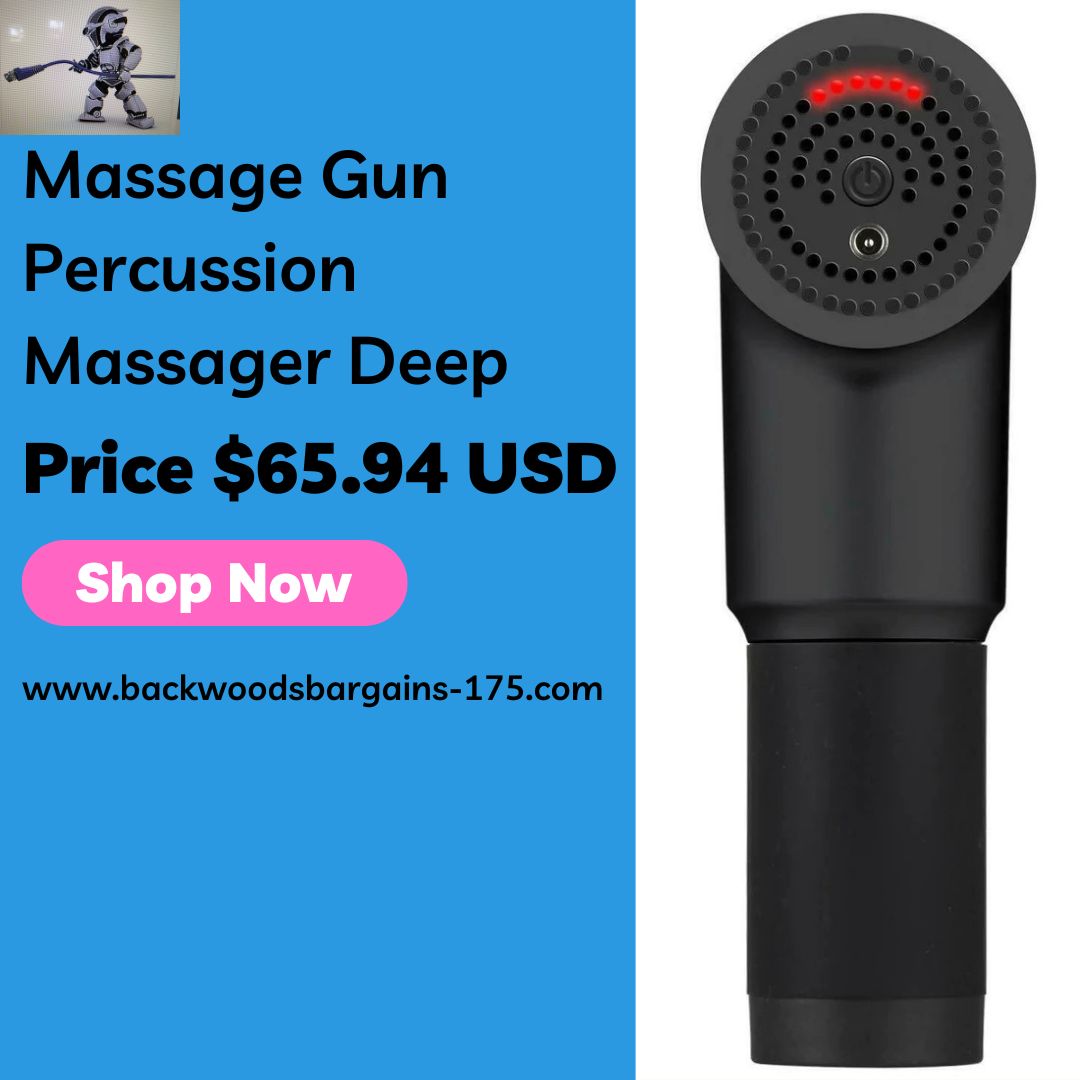 Massage Gun Percussion Massager Deep... Visit: backwoodsbargains-175.com/products/massa… #spycamera #wirelesstransmitter #wirelessmouse #wirelessrechargeablemouse #bluetoothearbuds #sunglasses #ThinkUnitedInc #ThinkUnitedServisces