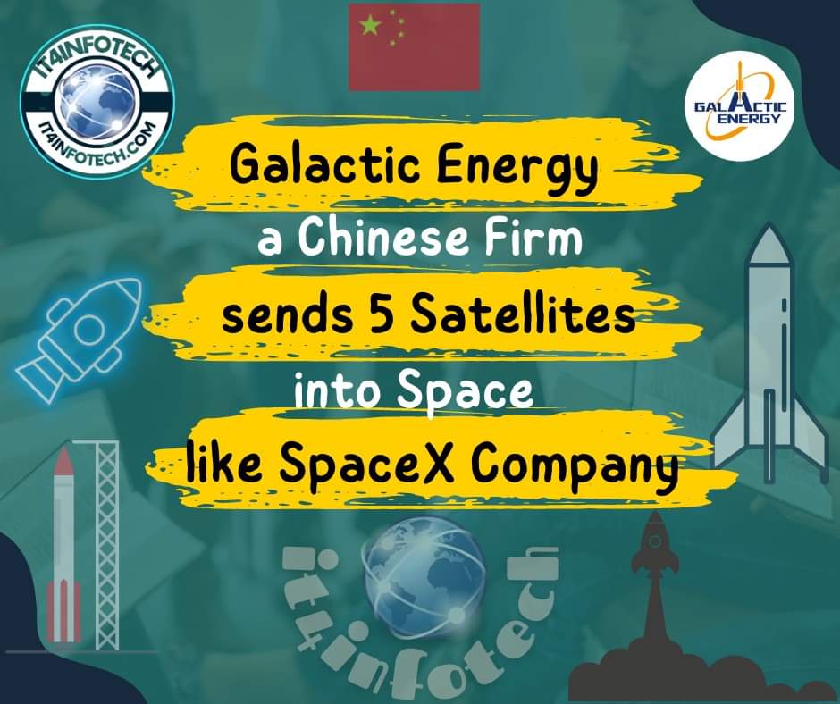 Galactic Energy, a Chinese Firm, launched 5 Satellites into orbit, boosting the private company’s ambition to become the Chinese rival to SpaceX.
#galacticenergy #China #ChineseCompanies #satellites #SpaceX #spacexrocket #it4infotech #technews #technology #technologynews