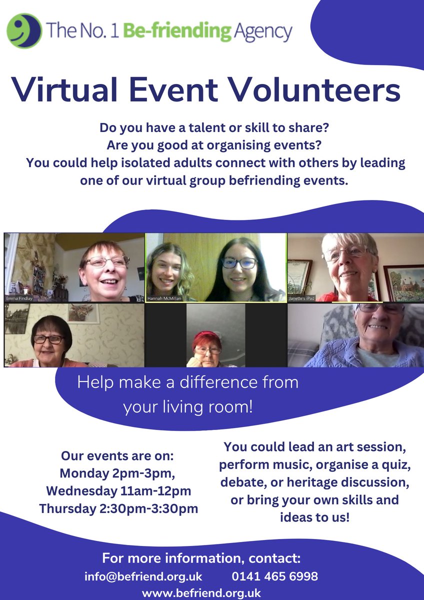 No1Befriending's tweet photo. Join us! #volunteer #befriend #connect #MakeADifference #makearipple https://t.co/KY9LwNBv0w