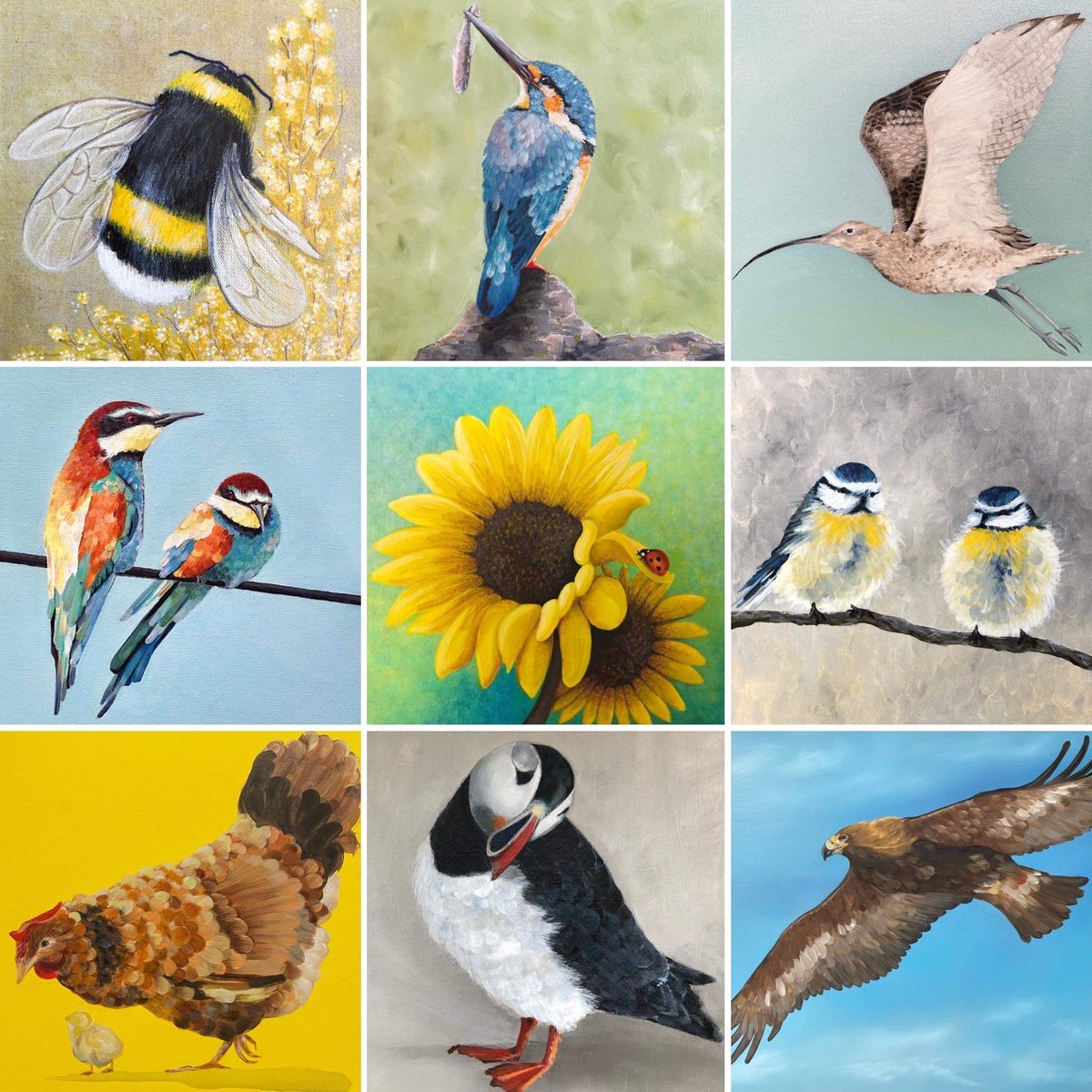 This collection of flora and fauna originals and prints are by .<a href="/EarthEnergyArt/">Earth Energy Art</a> (Kirstie Steadman) who is Saturday’s duty artist at 75 Upper St Giles (10-5).
Call in to see even more of her work.
Or you can always call/message her on 07748 303250 or email NorwichArtShop@gmail.com