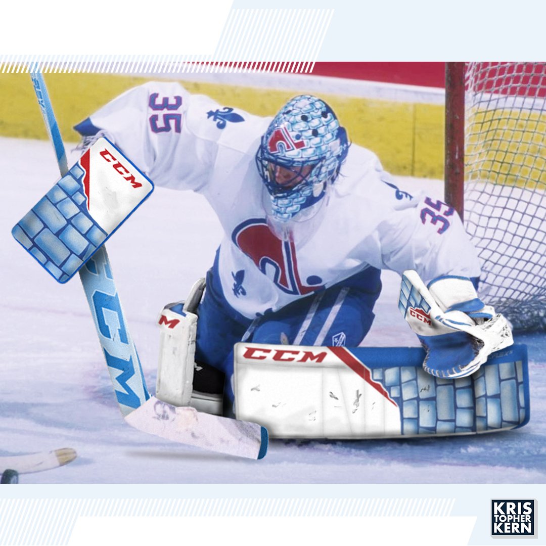 90s-era goalies…with modern pad designs: Stephane Fiset in a digitally printed Total Custom set of @CCMGoalie gear 🧊🧊🧊
#Nordiques #NHL #GoalieGear