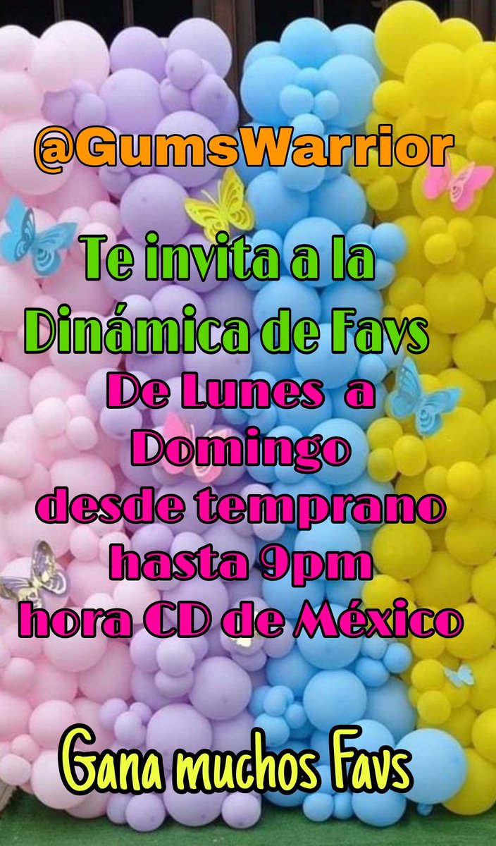 GumsWarrior's tweet image. Se parte de nuestra Dinámica de Favs
Que tus tuits lleguen a muchos
Información DM