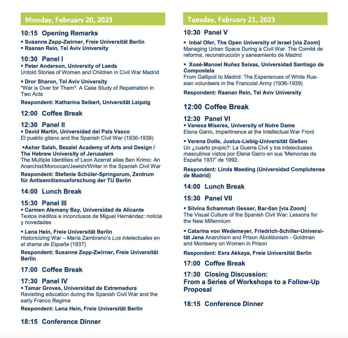 Back to Berlin and the <a href="/FU_Berlin/">Freie Universität</a> very soon for the third workshop on Untold Stories of the Spanish Civil War. Very excited to present my work on Elena Garro in Spain among wonderful people💜